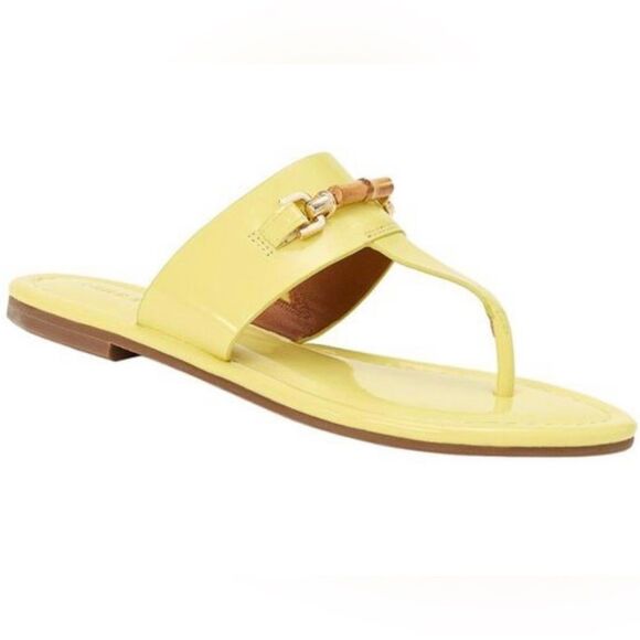 J.McLaughlin Nora patent leather Sandals with Gold Accents; Size 7.5 Brand New! - Picture 5 of 15